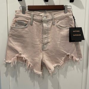 MOTHER Ultra High Waist Tomcat Kick Fray Short Size 29 NWT
